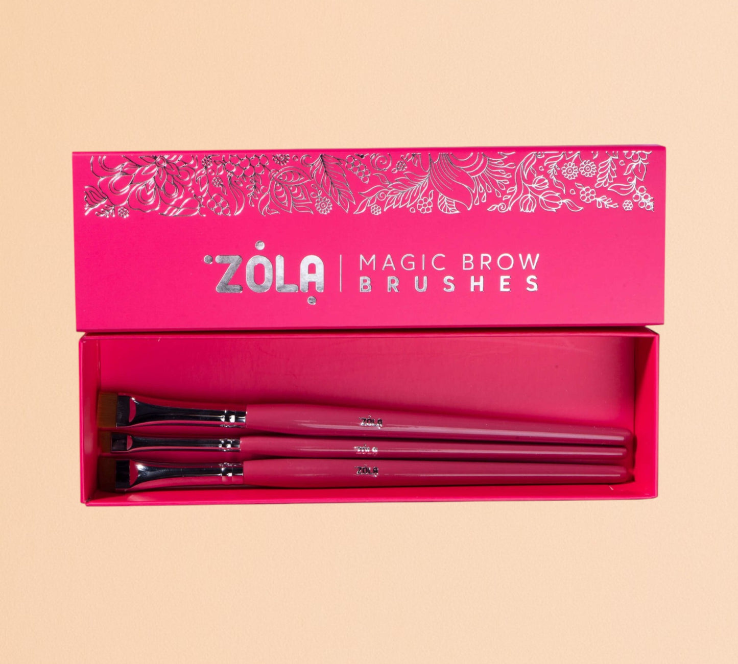ZOLA Cosmetics Professional Raspberry Eyebrow Brushes