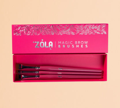 ZOLA Cosmetics Professional Raspberry Eyebrow Brushes