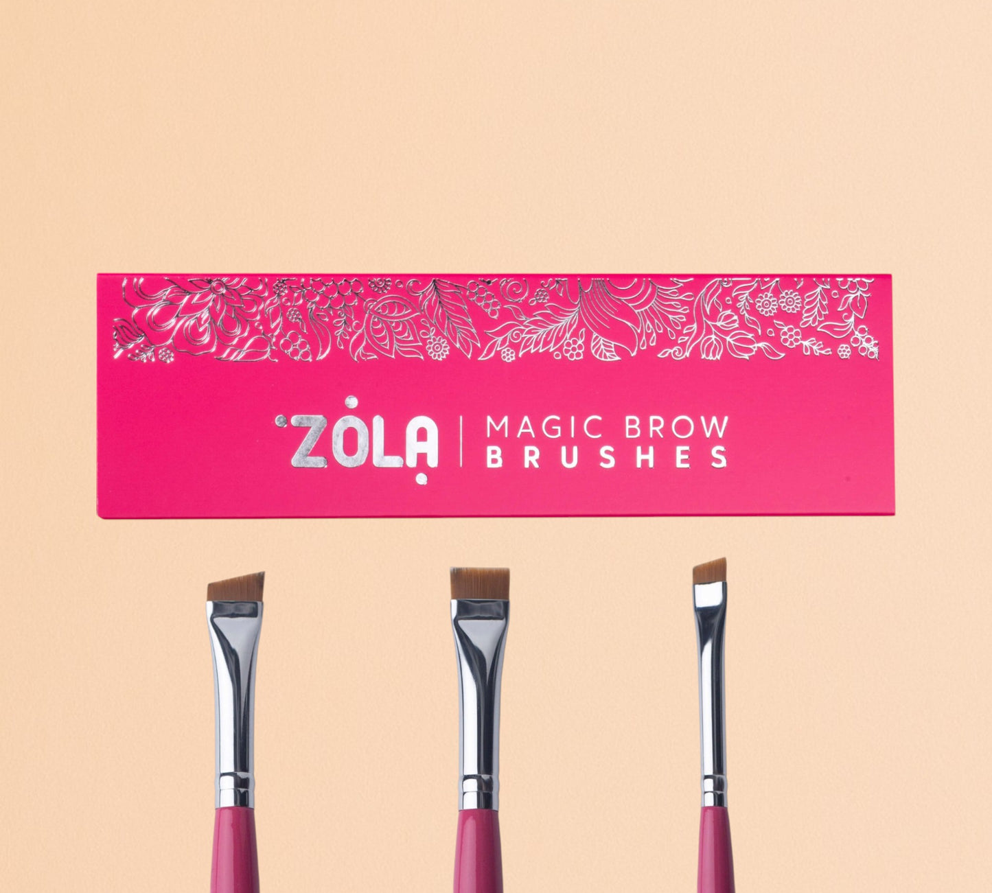 ZOLA Cosmetics Professional Raspberry Eyebrow Brushes