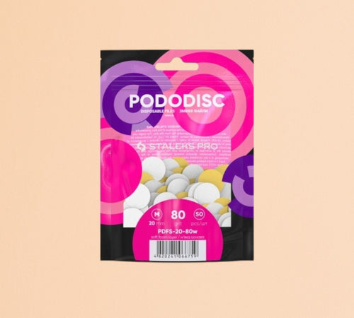 Staleks Pro - Мягкие сменные файлы для дисков PODODISC M, зернистость 80 (50 шт.) 