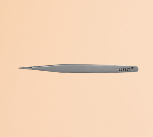 Пинцет для наращивания ресниц Lovely Diamond Series прямой с лентой, прямой изолированный пинцет