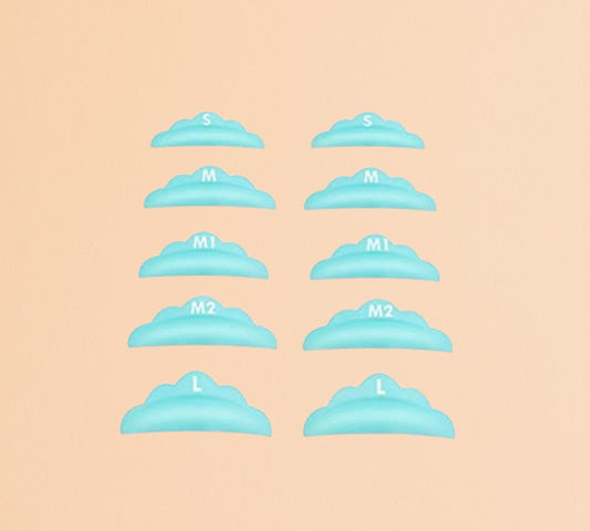 PADS EN SILICONE BLEU pour rehaussement de cils et lashlift