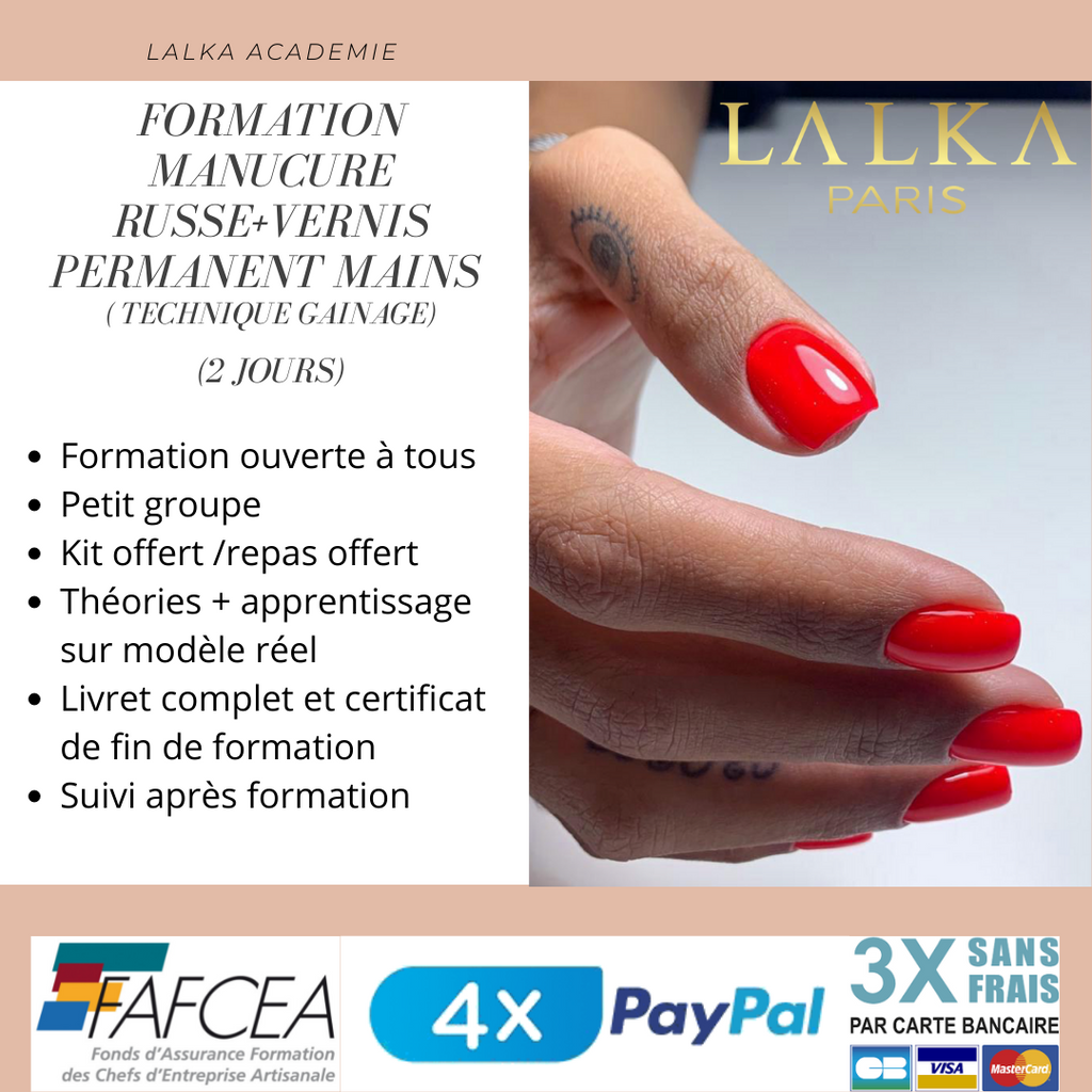 Formation Initiation Manucure Russe avec vernis semi permanent 2 jours