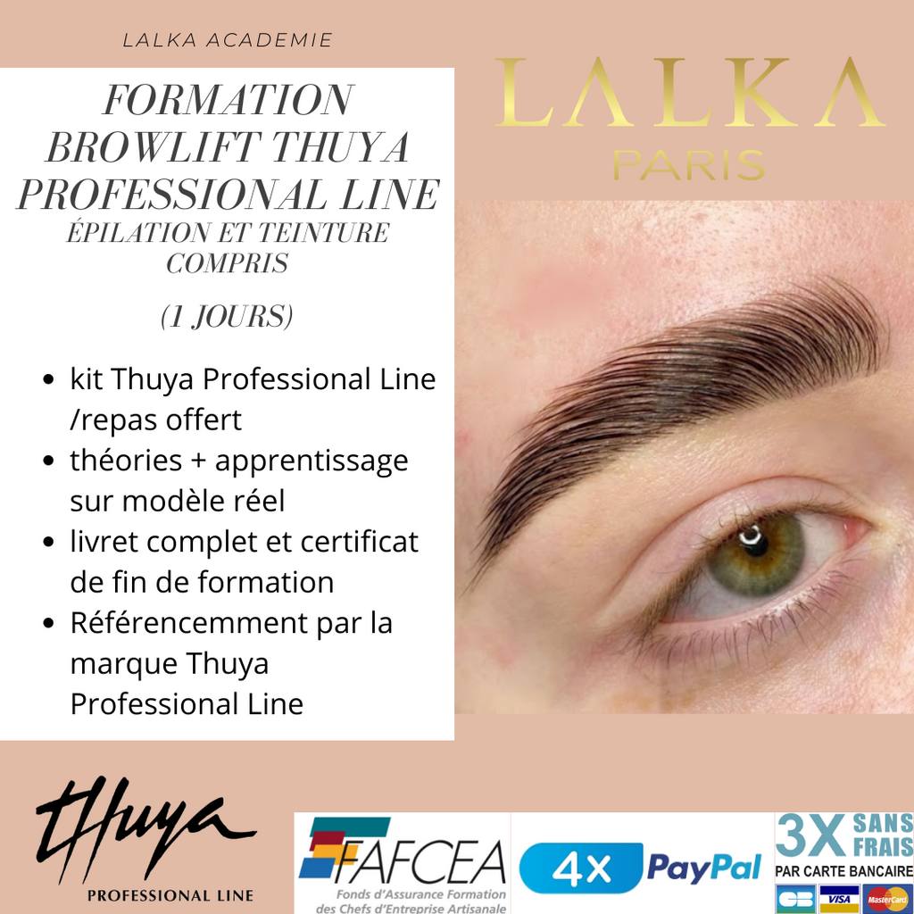 Formation Browlift sans colle méthode Thuya Professional Line